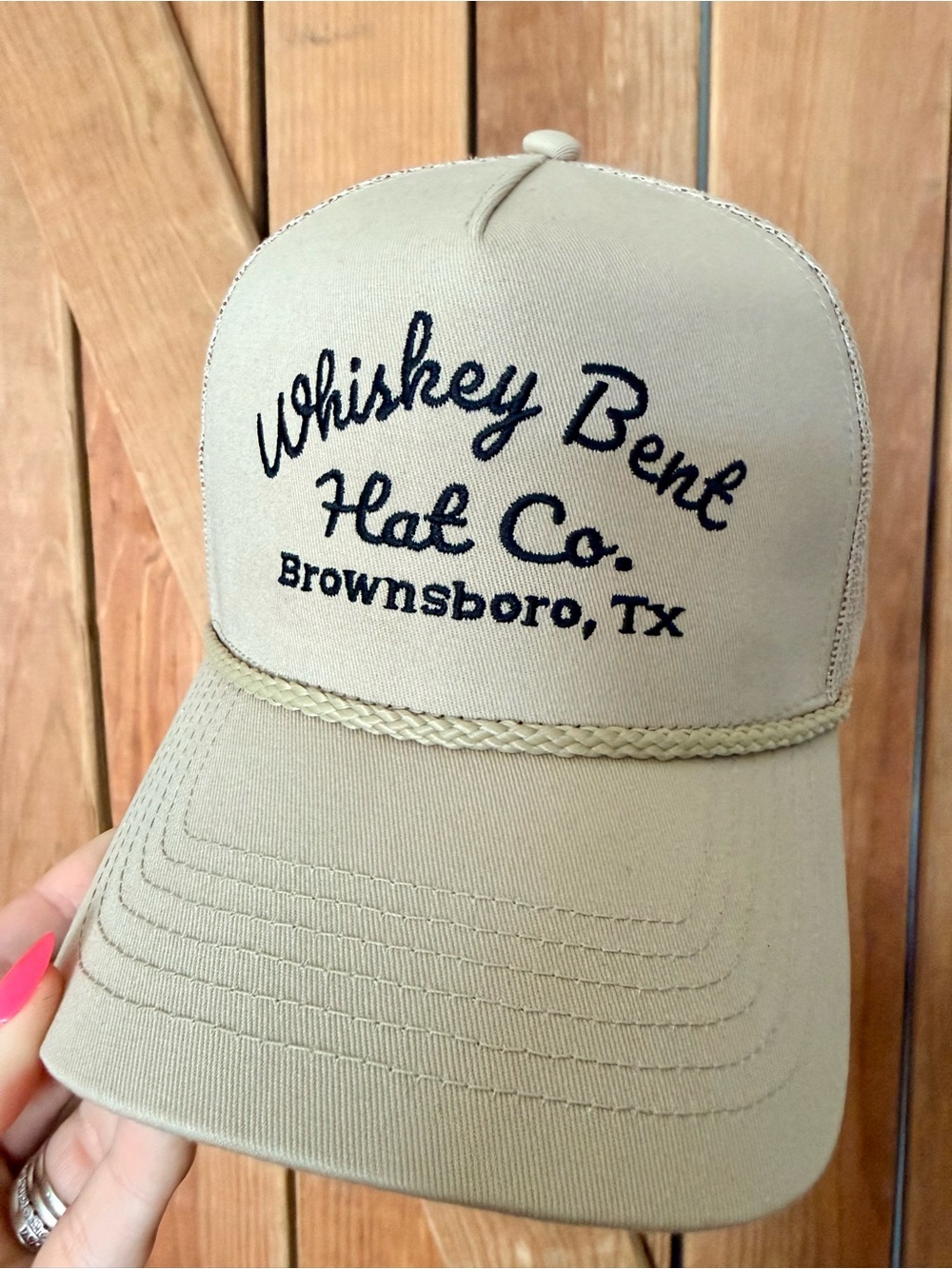 Whiskey Bent Hat Co. Tan Trucker Cap